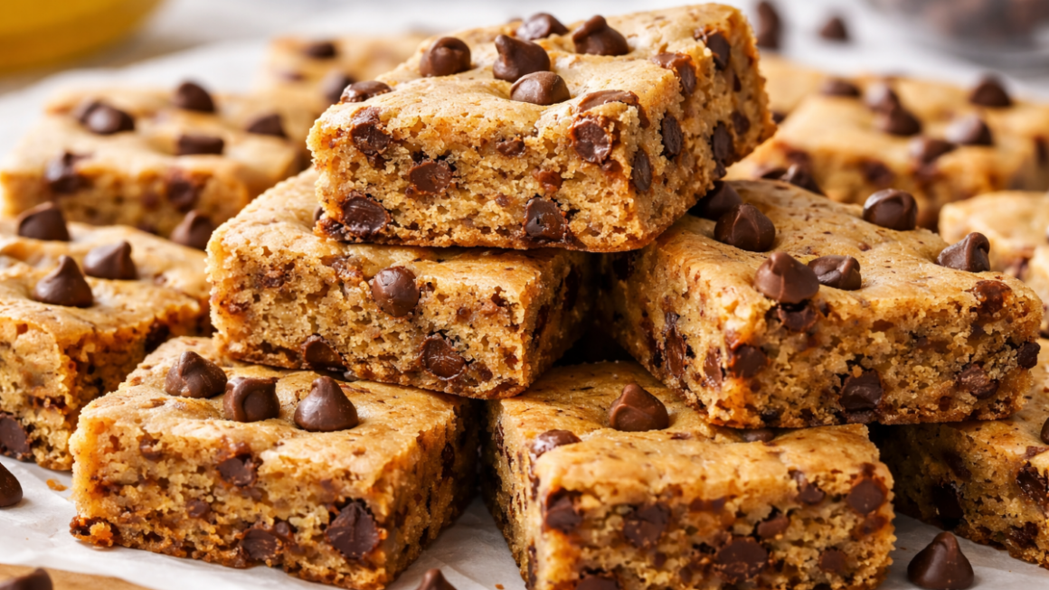 Banana Peanut Butter Chip Bars