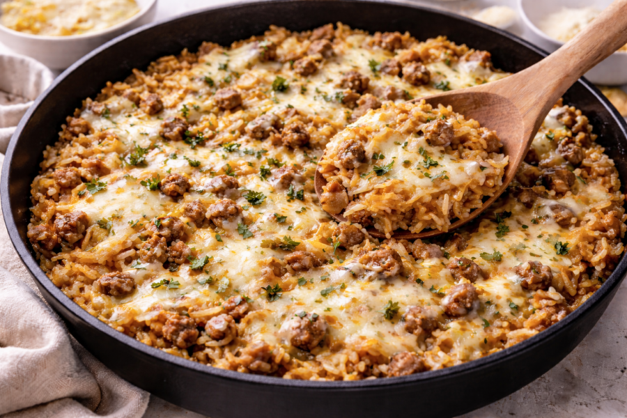 French Onion Rice Skillet