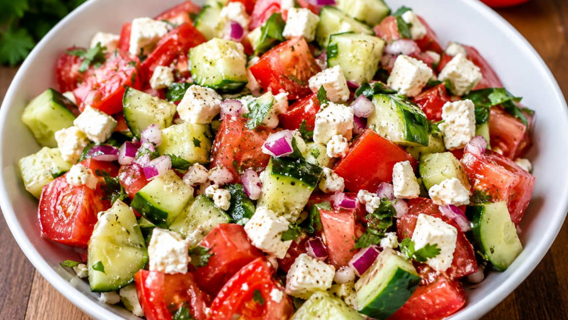 Cucumber Tomato and Feta Salad