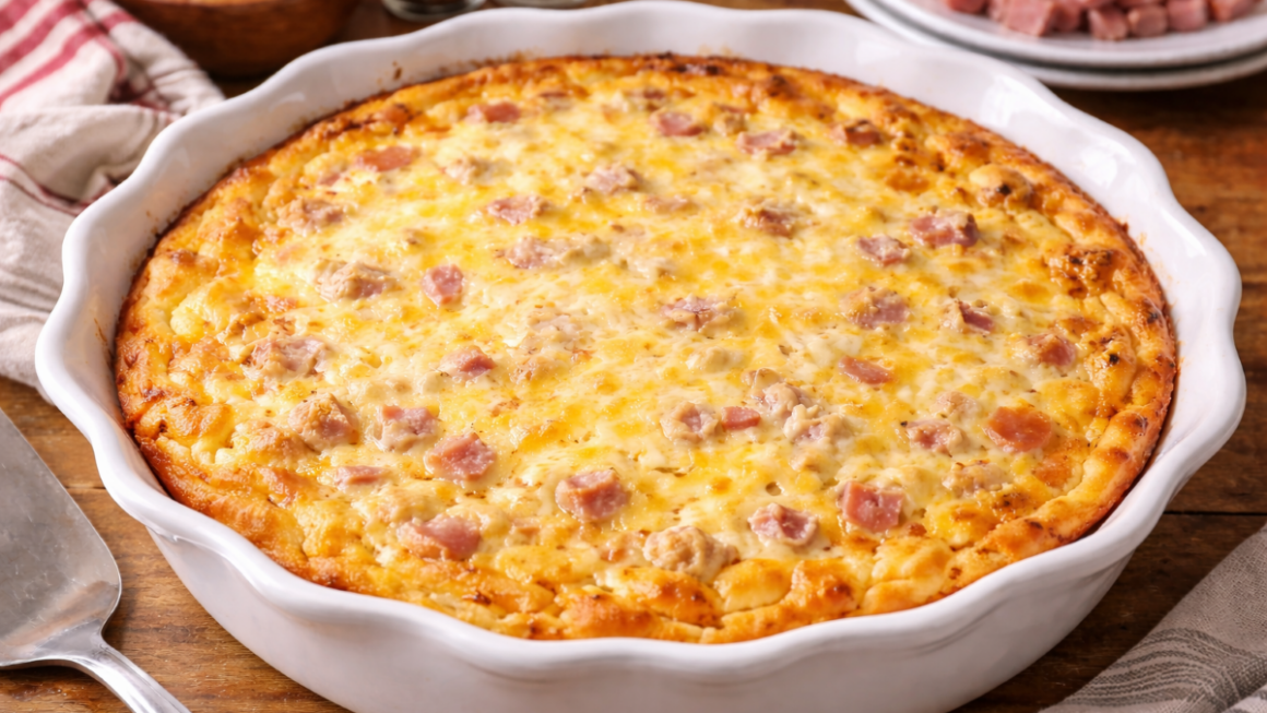 Keto Crustless Ham and Cheese Quiche